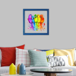 Wallity Cuadro Decorativo Enmarcado Multicolor 32 x 32 cm